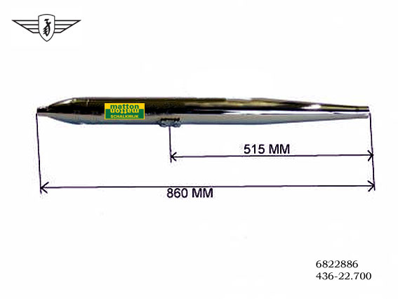 6822886 Muffler 30mm Zundapp KS75